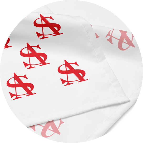 SA MONOGRAM BANDANA WHITE